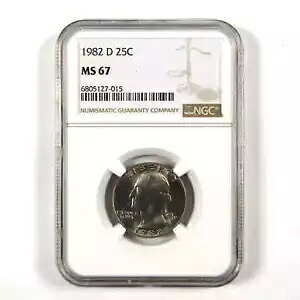 1982 D ワシントン クォーター MS 67 NGC クラッド 25c 未流通 SKU:I9549｜WORLD RESOURCE【KING店】