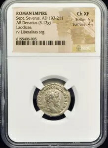 ローマ帝国 9 月セウェルス、AD 193-211 AR デナリウス ラオディキア Ch XF#H065｜WORLD RESOURCE【KING店】