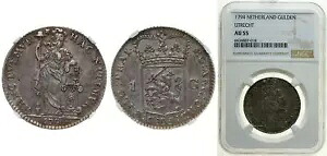 オランダ 1794 1 グルデン シルバー 920 NGC AU 55｜WORLD RESOURCE【KING店】