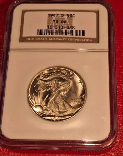 1947-D ウォーキング リバティ ハーフダラー NGC MS66 (3028)｜WORLD RESOURCE【KING店】