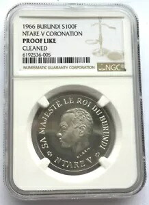 ブルンジ 1966 ンタレ V 100 フラン NGC 銀貨、証明済み|WORLD RESOURCE【KING店】