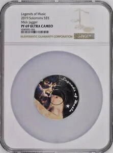2019 ミック ジャガー レジェンド オブ ミュージック 1オンス .999 シルバー NGC MS69 UC ミンテージ 10,000｜WORLD RESOURCE【KING店】