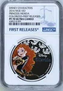 2016 ディズニー プリンセス メリダ $2 1 オンス .999 シルバー ニウエ NGC PF70 UC 初回リリース｜WORLD RESOURCE【KING店】