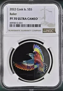 2022 クック諸島 エクレクティック ネイチャー ローラー - NGC PF70 ウルトラ カメオ 1 オンス シルバー｜WORLD RESOURCE【KING店】
