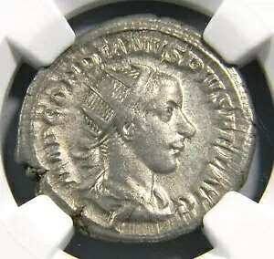 ローマ コイン ゴルディアヌス 3 世、AD 238-244 AR ダブル デナリウス NGC 極細 4/5 4/5｜WORLD RESOURCE【KING店】