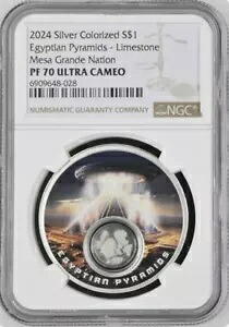 2024 エジプトのピラミッド UFO メサ グランデ ネイション 1オンス .999 シルバー NGC PF70 UC 1000!|WORLD RESOURCE【KING店】