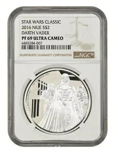 ニウエ: 2016 スター ウォーズ ダース ベイダー $2 NGC プルーフ 69 UCAM (箱と COA 付き)｜WORLD RESOURCE【KING店】