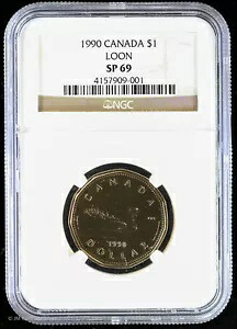 1990 カナダ ルーニー ドル NGC SP 69 |ルーントップポップ！｜WORLD RESOURCE【KING店】