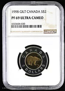 1998 $2 ギルト カナダ トゥーニー バイメダル コイン NGC PF 69 ウルトラ カメオ |トップポップ！｜WORLD RESOURCE【KING店】