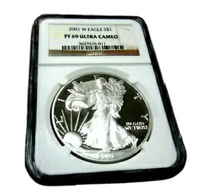 2001-W プルーフ シルバー アメリカン イーグル NGC PF69 ウルトラ カメオ ?333?V6?｜WORLD RESOURCE【KING店】