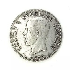 楽天市場】スウェーデン 銀貨 1クローナ 年代ランダム 銀貨