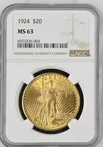 1924年 20ドル ダブルイーグル セントゴーデンス NGC MS-63｜WORLD RESOURCE【KING店】
