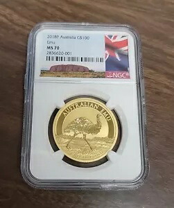 2018年 P オーストラリア ゴールド $100 - NGC MS70 - オーストラリアンエミュー｜WORLD RESOURCE【KING店】