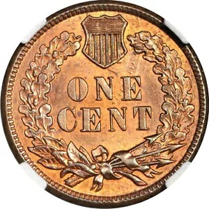 1880年インディアンヘッド・セント - NGC MS65BN、写真シール付き。雪1個、オフセンター衝突あり。｜WORLD RESOURCE【KING店】