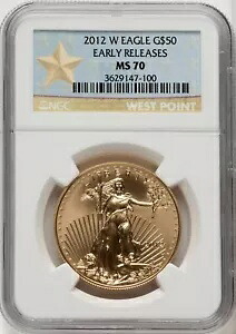 2012-W $50 1オンス ゴールドイーグル アーリーリリース - NGC MS 70｜WORLD RESOURCE【KING店】
