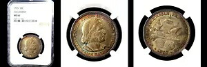 1893 50セント コロンビアン NGC MS66-素晴らしいカラー-PQ シルバー記念---｜WORLD RESOURCE【KING店】