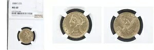 1888-S $5 MS60 NGC-POP 17-リバティヘッドハーフイーグル--｜WORLD RESOURCE【KING店】