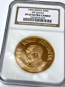 ケニア - 1966 - 500 シリング - ムゼー ジョモ ケニヤッタ - 75 年 - NGC PF65 UCAM-｜WORLD RESOURCE【KING店】