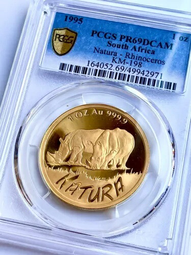 ナチュラ - ビッグファイブ - ライノ - 1995 - 1オンス ゴールドプルーフ - PCGS PR69 DCAM-|WORLD RESOURCE【KING店】