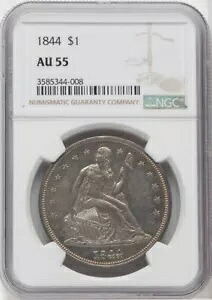 1844年 自由の女神像 - モットーなし S$1 NGC AU55｜WORLD RESOURCE【KING店】