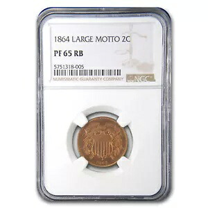1864年 2セント硬貨 PF-65 NGC（赤/茶）｜WORLD RESOURCE【KING店】
