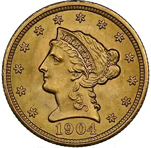 1904年クォーターイーグル 2.50ドル NGC MS67|WORLD RESOURCE【KING店】