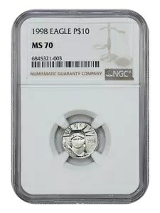 1998年 10ドル 自由の女神像 NGC MS70 - 10ドル プラチナイーグル｜WORLD RESOURCE【KING店】
