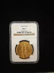 1909/8 セント（セント）ゴーデンズ 20ドル金貨ダブルイーグル - NGC MS 61 - 1909｜WORLD RESOURCE【KING店】