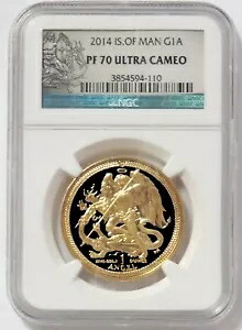 2014年 マン島ゴールド プルーフ 1オンス エンジェル NGC PF 70 ウルトラカメオ｜WORLD RESOURCE【KING店】