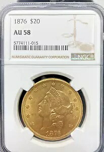 4111-15 1876年 20ドル 米国リバティゴールド ダブルイーグル NGC AU 58 ホルダー｜WORLD RESOURCE【KING店】