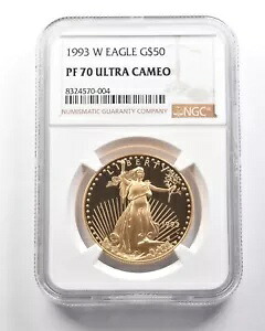 1993-W 50ドル アメリカン ゴールド イーグル 1オンス ゴールド PF70 UCAM NGC *1752｜WORLD RESOURCE【KING店】