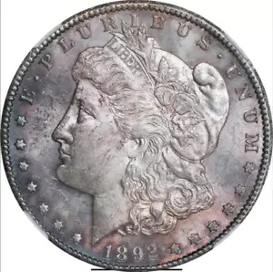 1892 CC モルガン ダラー MS 62 NGC シルバー 1 ドル 未流通コイン ジェントルトーニング｜WORLD RESOURCE【KING店】