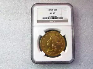 1876-S ゴールド 20 ドル ダブルイーグル NGC AU55 サンフランシスコ コロネット KM 74.2｜WORLD RESOURCE【KING店】