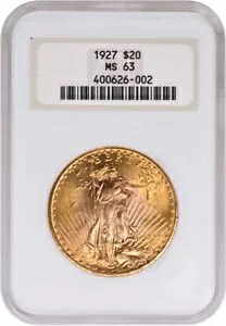 1927年 20ドル金貨 セント・ゴーデンズ MS63 NGC｜WORLD RESOURCE【KING店】