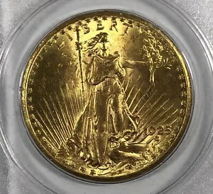 1925年製セント・ゴーデンズ 20ドル金貨。PCGS、MS61。オールド・ラトラー・ホルダー。