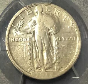 1918/7-S スタンディング・リバティ・クォーター。PCGS 非常に良好なディテール。希少。｜WORLD RESOURCE【KING店】