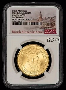 2023年 英国王室 プルーフ 1オンス金貨 ヘンリー8世 NGC PF69 G3554｜WORLD RESOURCE【KING店】