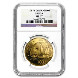 楽天市場】1987年 中国 1オンス プルーフ金貨 パンダ PF-68 NGC