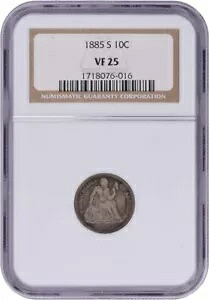 1885-S 自由の女神像 銀貨 VF25 NGC