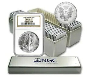 1986 - 2024 アメリカン シルバー イーグル コイン 40 枚セット NGC MS 69｜WORLD RESOURCE【KING店】