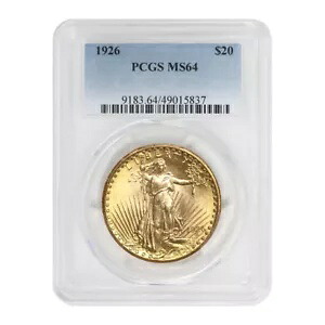 1926年 20ドル ゴールド セントゴーデンス PCGS MS64 チョイスグレード ダブルイーグルコイン｜WORLD RESOURCE【KING店】
