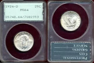 1924-D 25C-PCGS MS64-ホワイトオリジナルカラー＆表面-バーバークォーター++｜WORLD RESOURCE【KING店】 732,655円