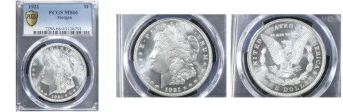 1921年 $1 MS66 PCGS-モルガン・ダラー--｜WORLD RESOURCE【KING店】
