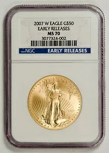 2007-W 50ドル ゴールドイーグル NGC MS70 アーリーリリース|WORLD RESOURCE【KING店】