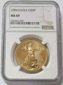 1994年 アメリカンイーグル 50ドル金貨 1オンス NGC ミント ステート 69|WORLD RESOURCE【KING店】