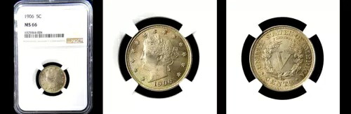 1906 5C NGC MS66- PQ LBERTYヘッドニッケル|WORLD RESOURCE【KING店】