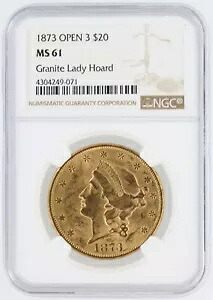 1873年オープン3ダブルイーグルNGC MS61 $20リバティヘッドフィラデルフィア造幣局コイン｜WORLD RESOURCE【KING店】