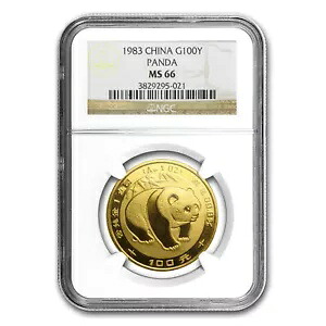 1983年 中国 1オンス 金貨 パンダ MS-66 NGC｜WORLD RESOURCE【KING店】