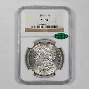 1884-S モーガン銀貨 - NGC AU 58 - CAC 認定!｜WORLD RESOURCE【KING店】