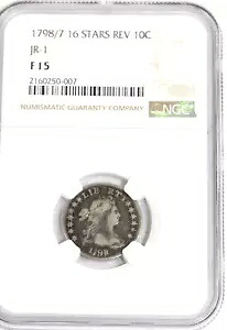 1798/7年 ドレープバストダイム：NGC F15｜WORLD RESOURCE【KING店】